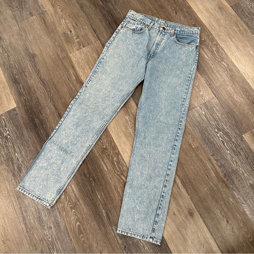 LEVI'S 550 34 x 34 VINTAGE Y2K 80s ACID WASH JEANS HIGH WAIST STRAIGHT LEG JEAN